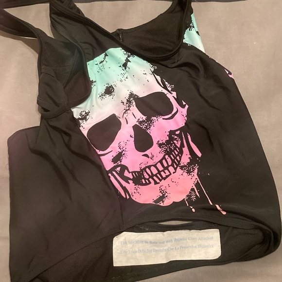 BNWOT - Midnight Hour “Candy Skull” one piece swimsuit 👙 - Picture 2 of 3